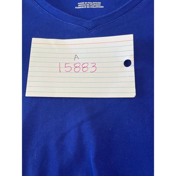 Chico's Tee shirt T blouse top women's 16 blue bright half sleeve soft comfy - Picture 12 of 12